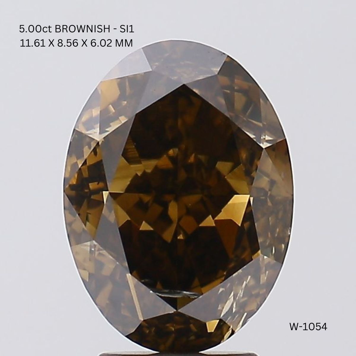 Oval Brown Natural Diamond 5ct SI1 loose diamond