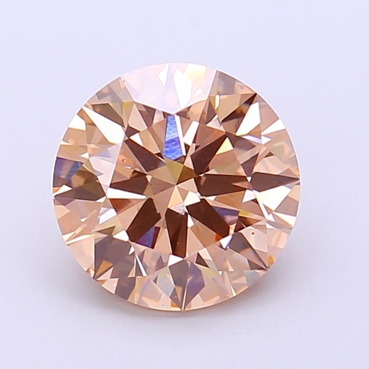 Round Fancy Light Brown Lab-grown Diamond 2.4ct VVS2 loose diamond