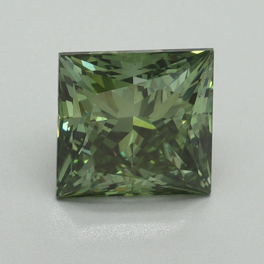 Princess Fancy Vivid Green Lab-grown Diamond 2.01ct VS1 loose diamond