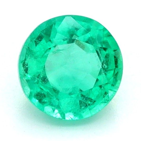 Round Green Emerald 0.33ct loose gemstone