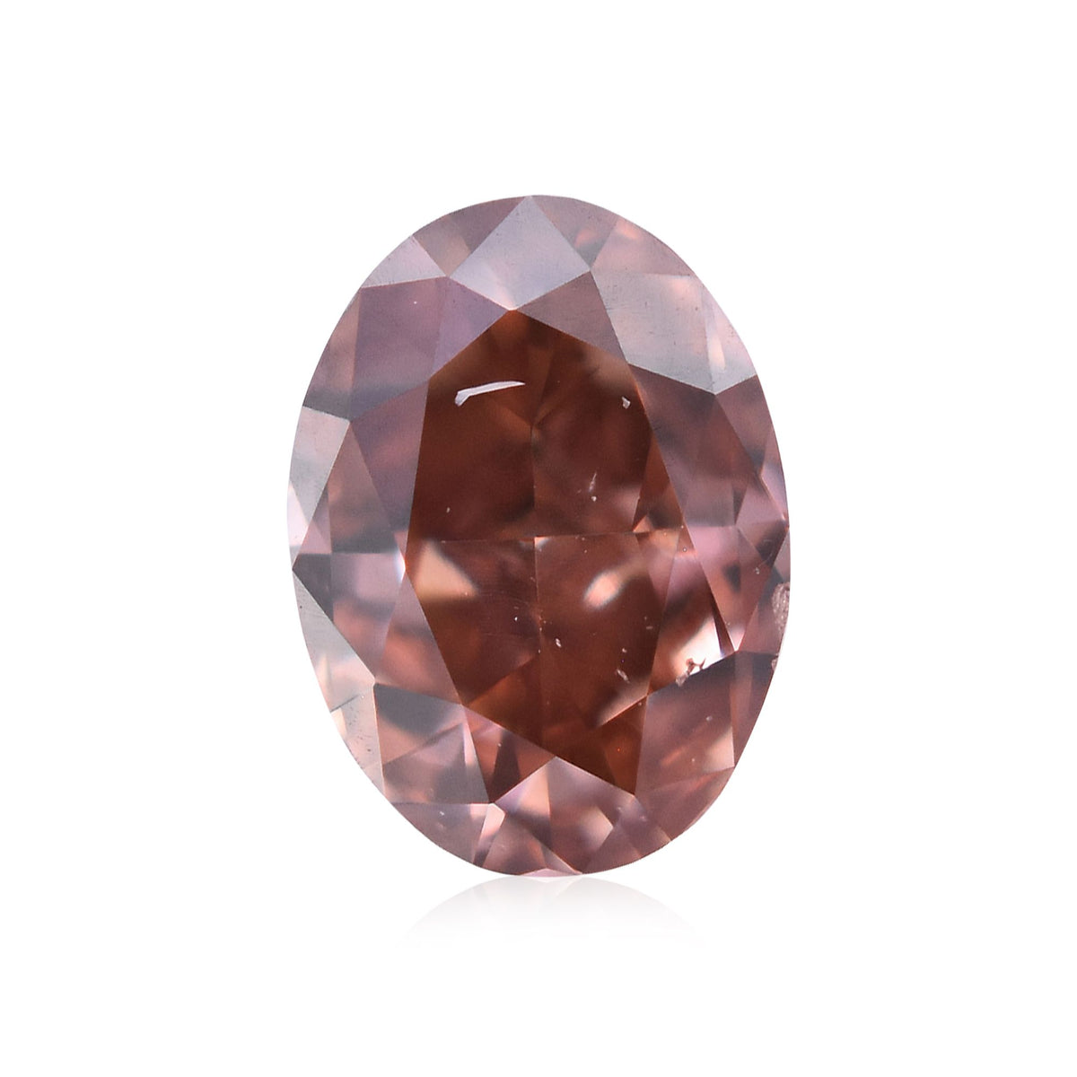 Oval Fancy Deep Brownish Orangey Pink Natural Diamond 0.25ct SI1 loose diamond