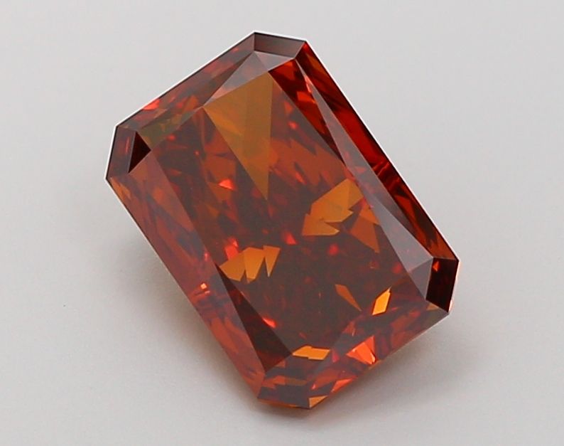 Radiant Fancy Vivid Orange Lab-grown Diamond 2.52ct VS1 loose diamond
