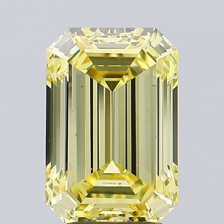 Emerald Fancy Intense Yellow Lab-grown Diamond 3.55ct VS2 loose diamond