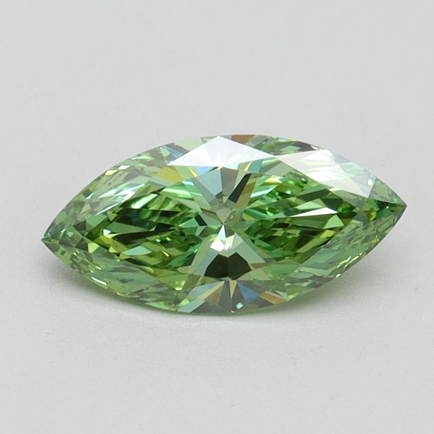 Marquise Fancy Vivid Green Lab-grown Diamond 0.83ct VS1 loose diamond