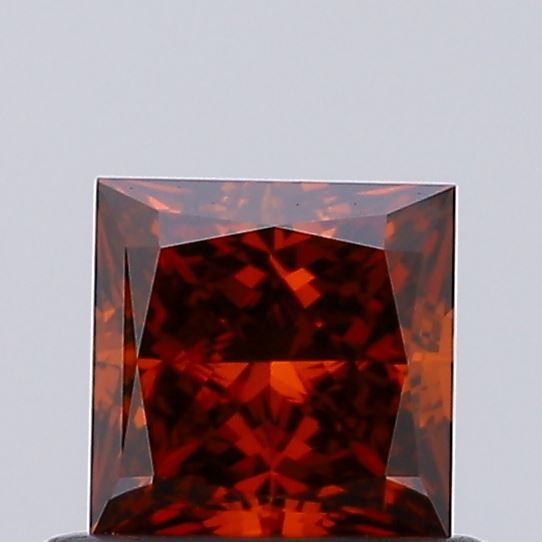 Princess Fancy Vivid Orange Lab-grown Diamond 0.58ct VVS2 loose diamond