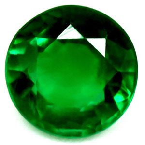 Round Green Emerald 0.68ct loose gemstone