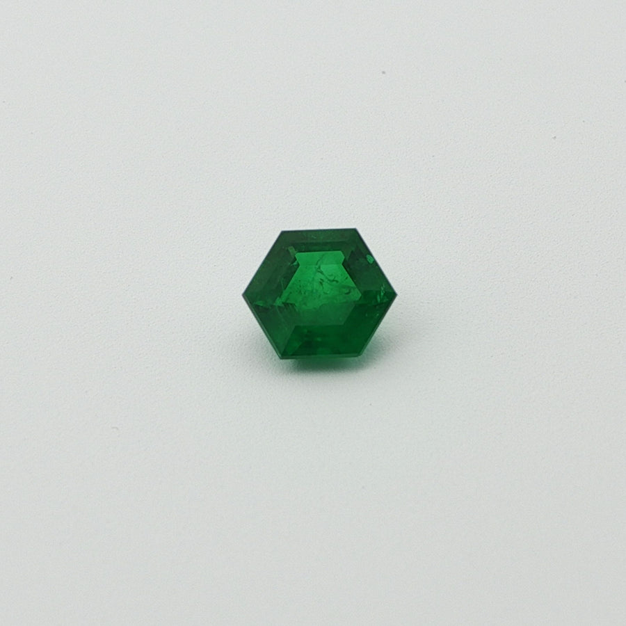 Hexagonal Green Emerald 0.72ct loose gemstone