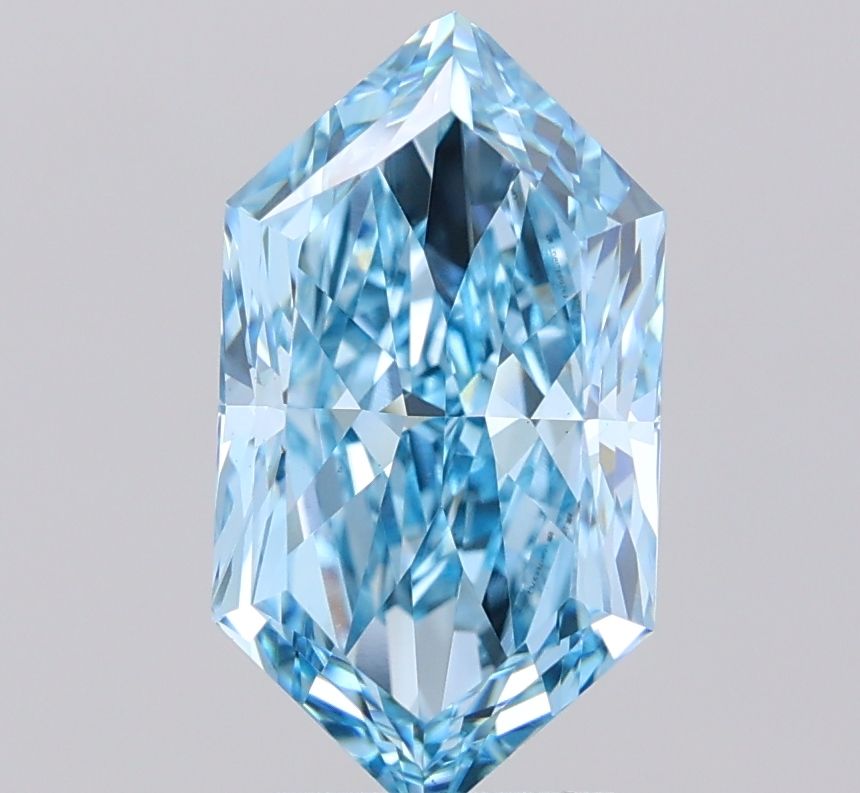 Hexagonal Fancy Vivid Blue Lab-grown Diamond 3.02ct VS1 loose diamond