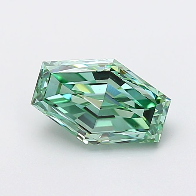 Lozenge Fancy Vivid Green Lab-grown Diamond 2ct VS1 loose diamond