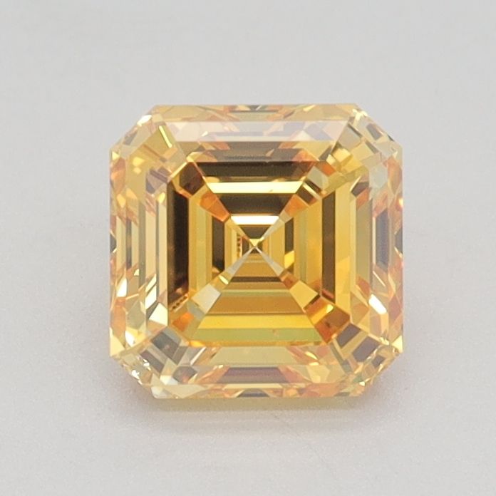Square Emerald Fancy Vivid Yellow Lab-grown Diamond 1.01ct VS2 loose diamond