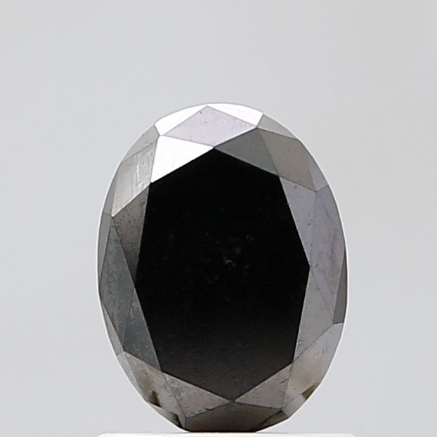 Oval Black Natural Diamond 1.51ct VVS2 loose diamond