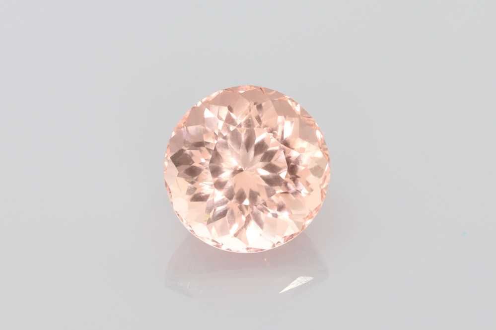 Round Orange Morganite 4.13ct loose gemstone