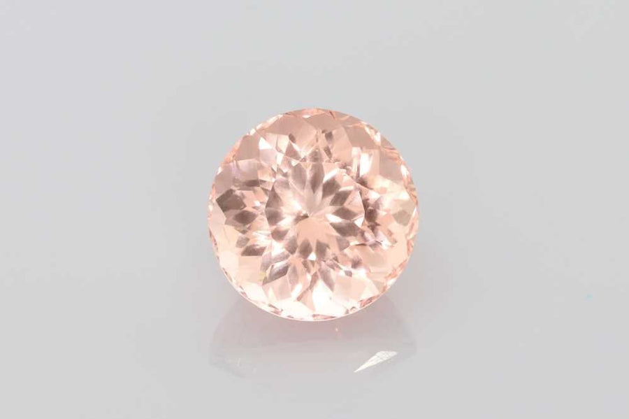 Round Orange Morganite 4.13ct loose gemstone