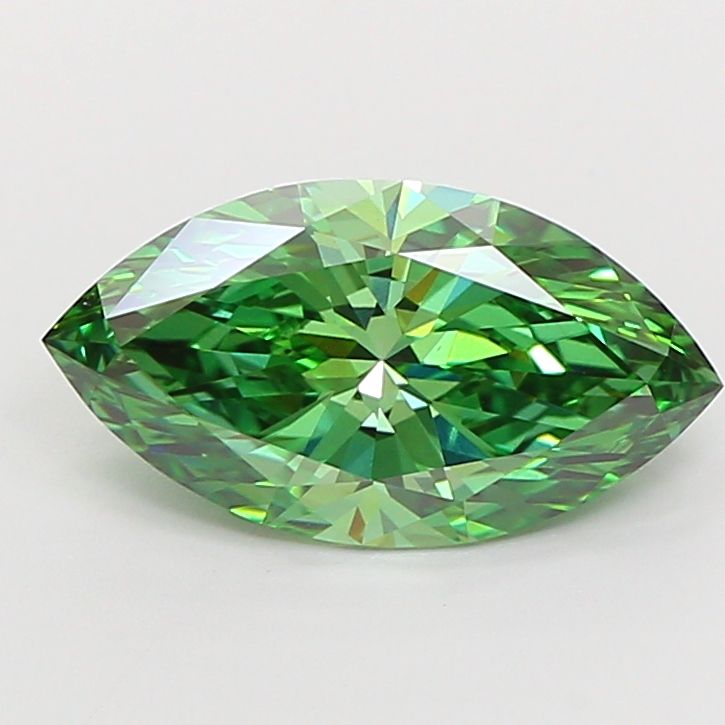 Marquise Fancy Vivid Green Lab-grown Diamond 2.53ct VVS2 loose diamond