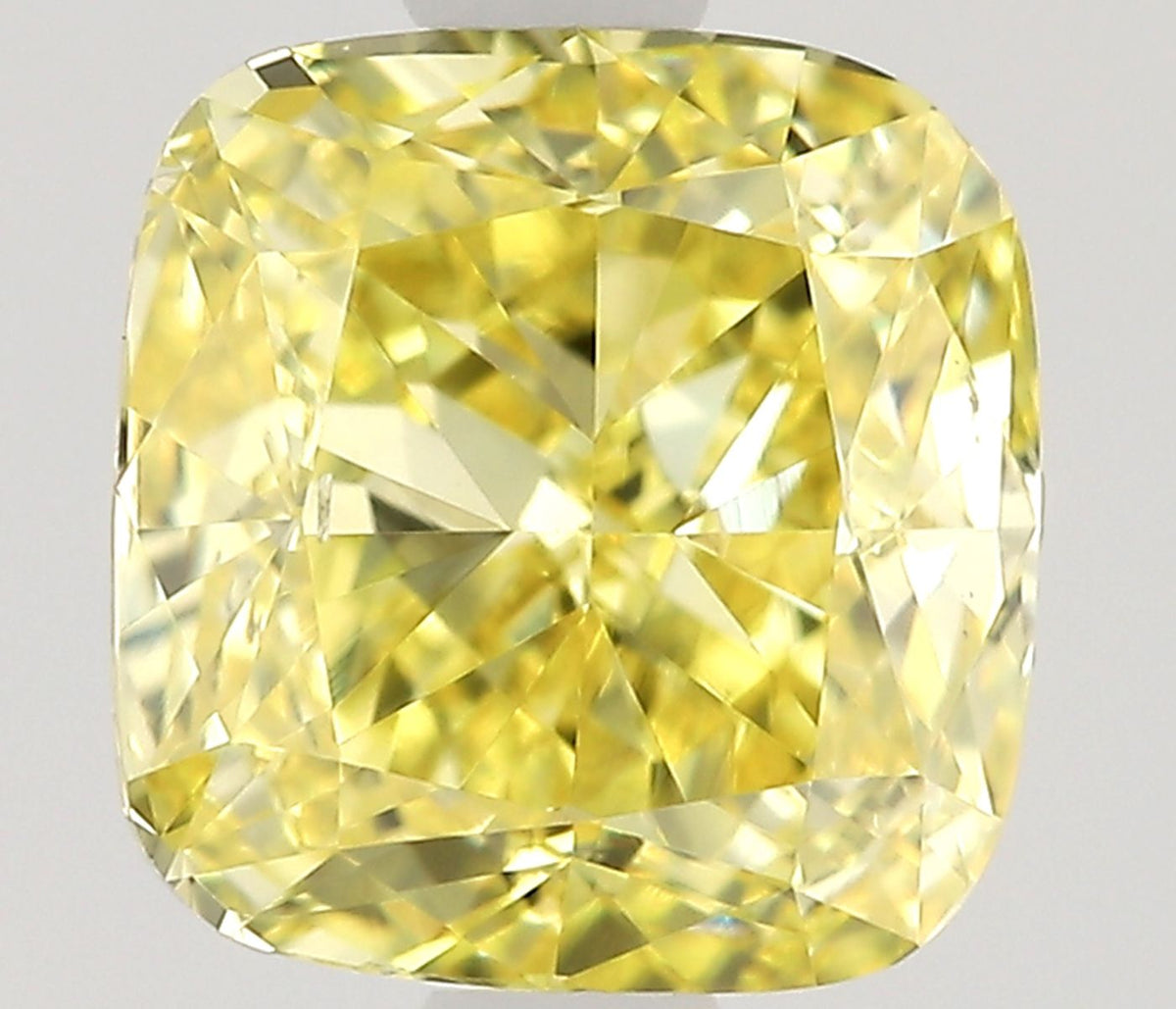Cushion Fancy Intense Yellow Lab-grown Diamond 0.99ct VS2 loose diamond
