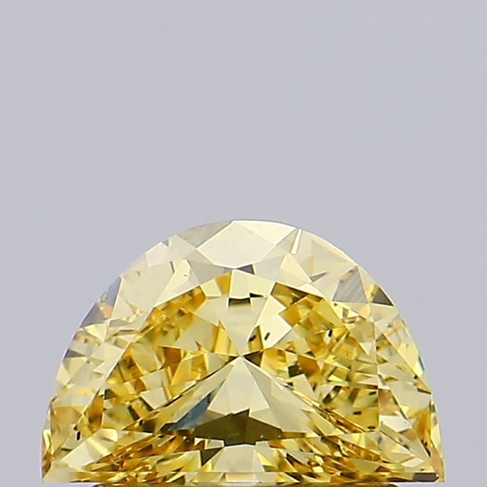 Half Moon Fancy Vivid Yellow Lab-grown Diamond 0.72ct VS2 loose diamond