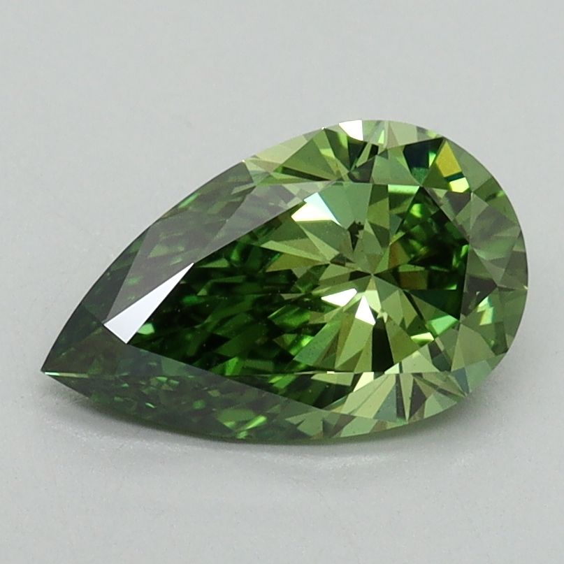 Pear Fancy Vivid Green Lab-grown Diamond 1.18ct VS1 loose diamond