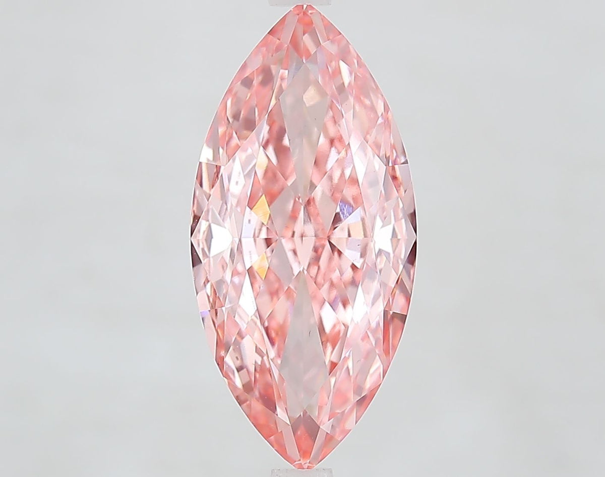 Marquise Fancy Vivid Pink Lab-grown Diamond 4.58ct VS1 loose diamond