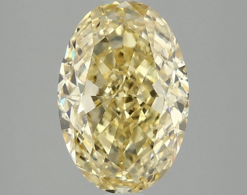 Oval Fancy Intense Yellow Lab-grown Diamond 3.06ct VS1 loose diamond