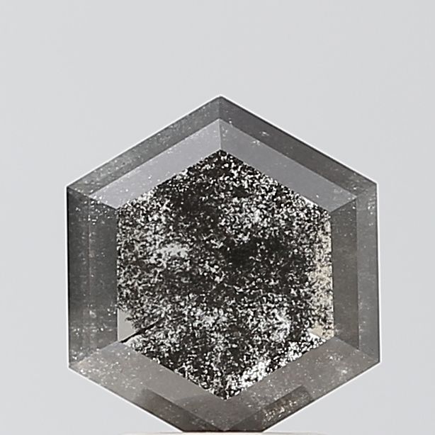 Hexagonal Salt And Pepper Lab-grown Diamond 1.35ct I2 loose diamond