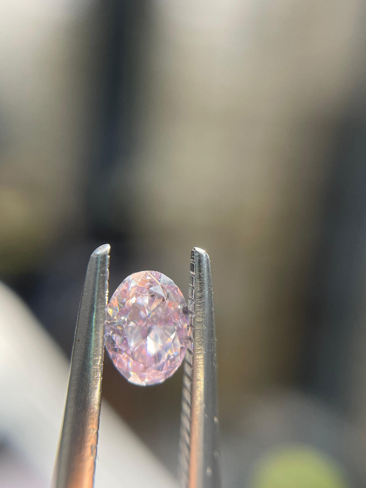 Oval Fancy Pinkish Purple Natural Diamond 0.24ct I1 loose diamond