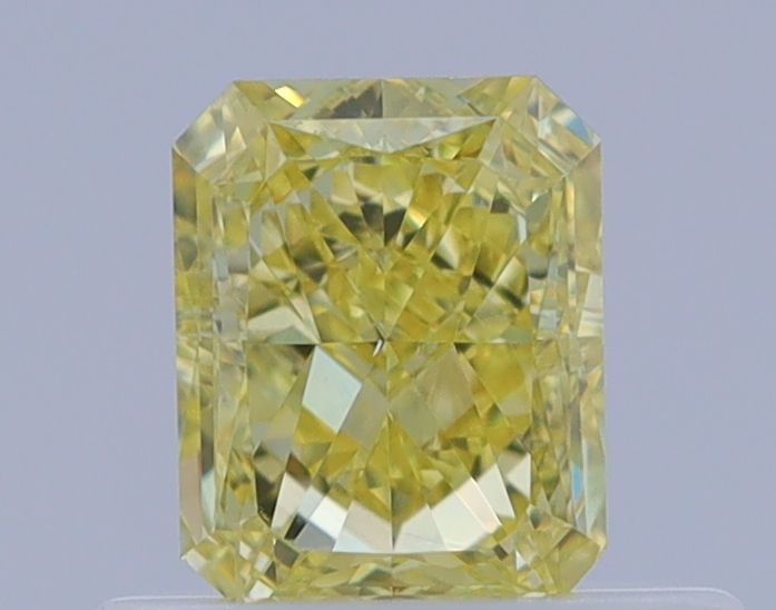 Radiant Fancy Intense Yellow Natural Diamond 0.51ct VS2 loose diamond