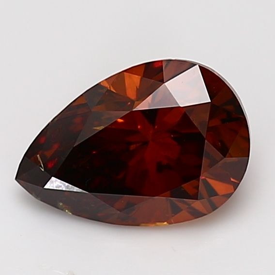Pear Fancy Deep Brown Orange Natural Diamond 1.73ct SI2 loose diamond