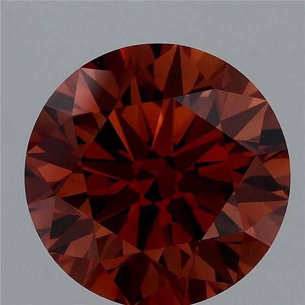 Round Fancy Orangey Brown Lab-grown Diamond 3.21ct VVS2 loose diamond