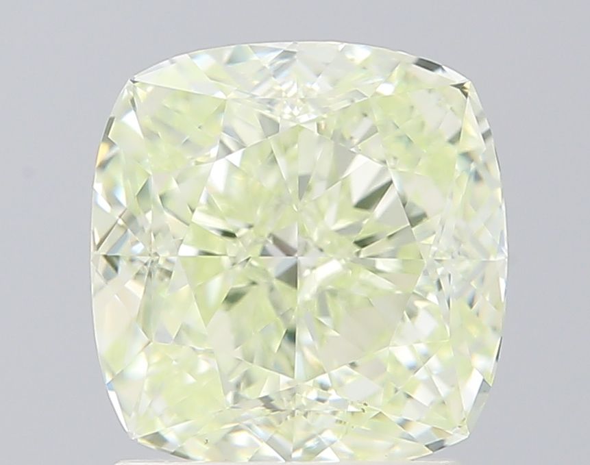 Cushion Fancy Light Yellow Green Natural Diamond 1.88ct VS2 loose diamond