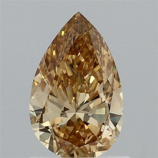 Pear Fancy Intense Yellow Lab-grown Diamond 0.88ct VVS2 loose diamond