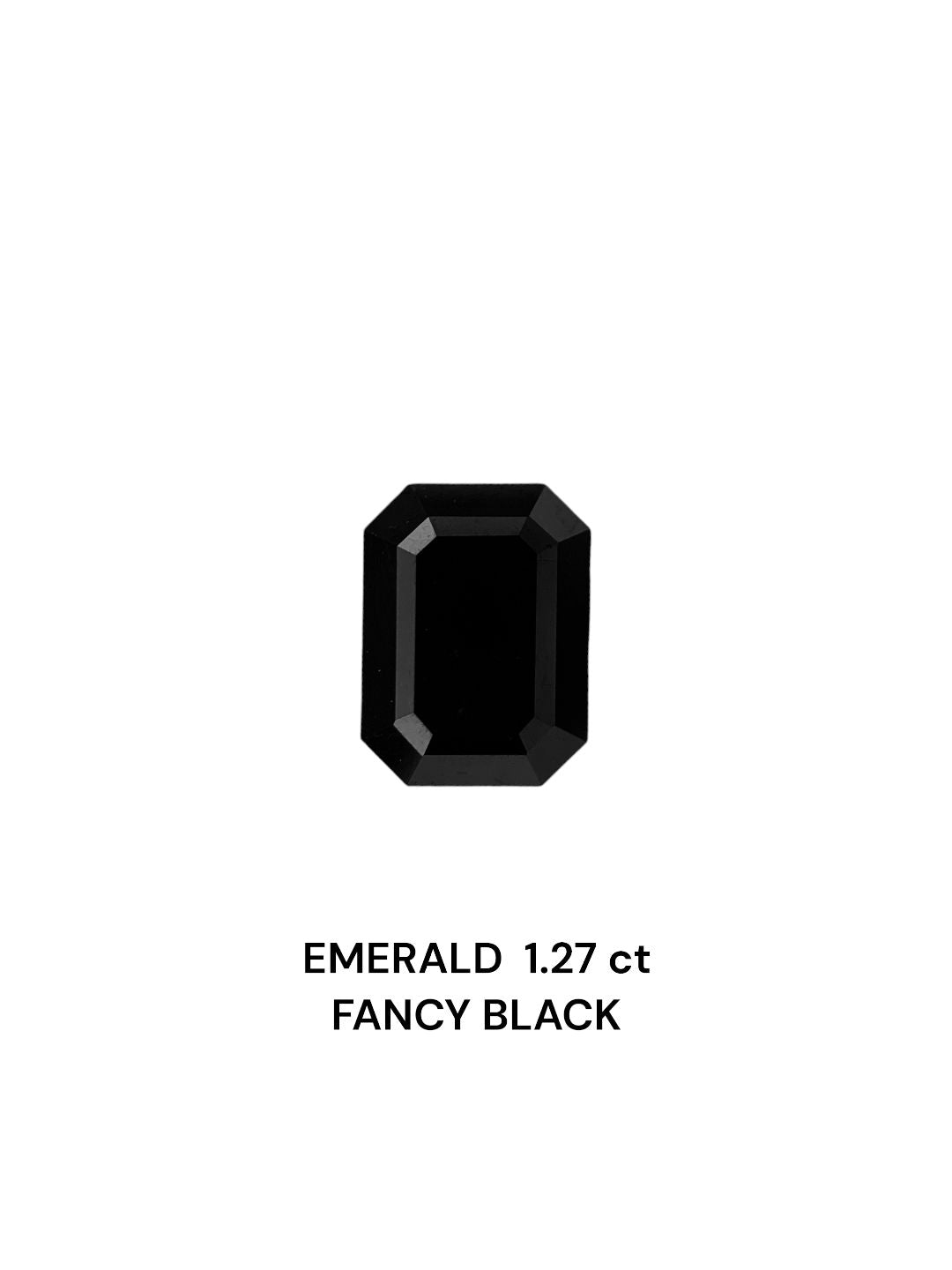 Emerald Black Natural Diamond 1.27ct loose diamond