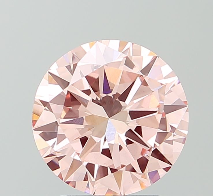 Round Fancy Intense Pink Lab-grown Diamond 2.97ct VVS2 loose diamond