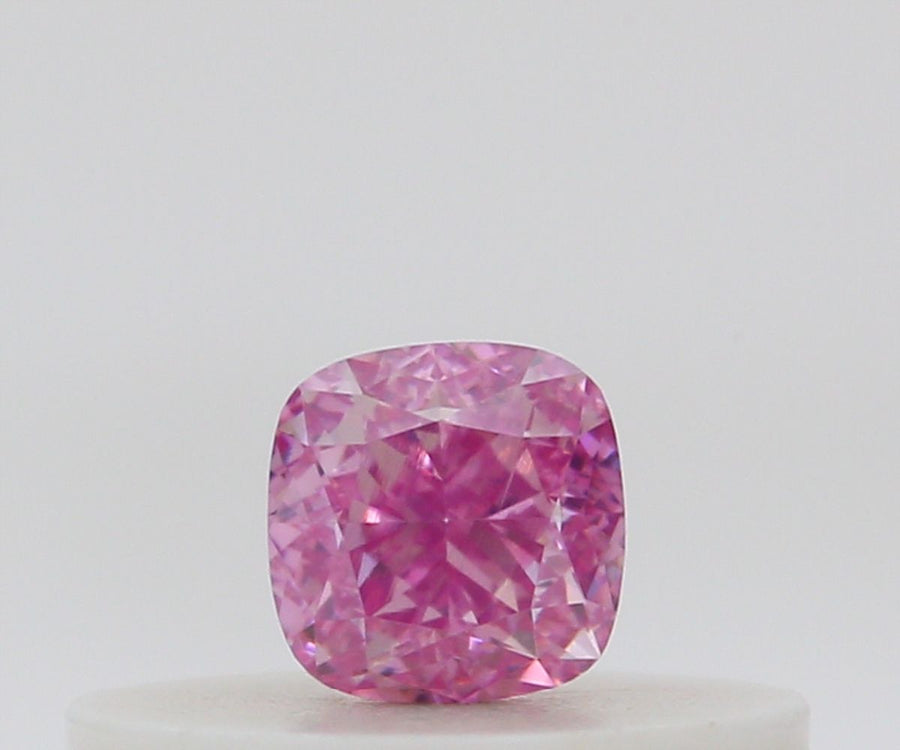 Cushion Fancy Vivid Purple Pink Natural Diamond 0.16ct SI1 loose diamond