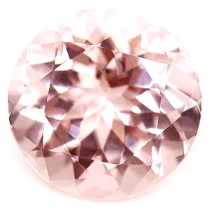 Round Pink Morganite 1.21ct loose gemstone