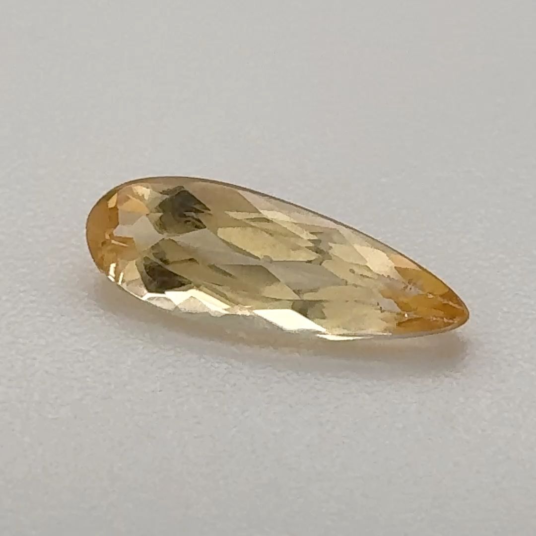 Pear Yellow Topaz 0.715ct loose gemstone