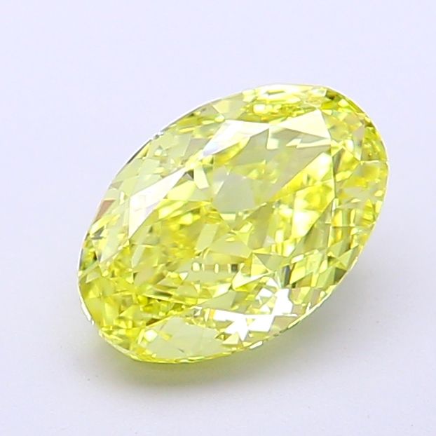 Oval Fancy Vivid Yellow Lab-grown Diamond 1.47ct VS1 loose diamond