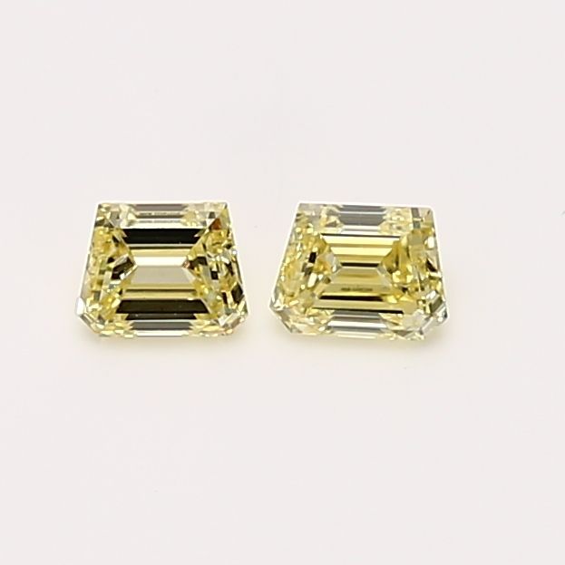 Tapered Baguette Fancy Yellow Natural Diamond 0.18ct VVS2 loose diamond