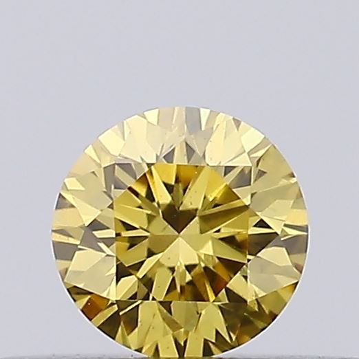 Round Fancy Intense Yellow Lab-grown Diamond 0.24ct VS1 loose diamond