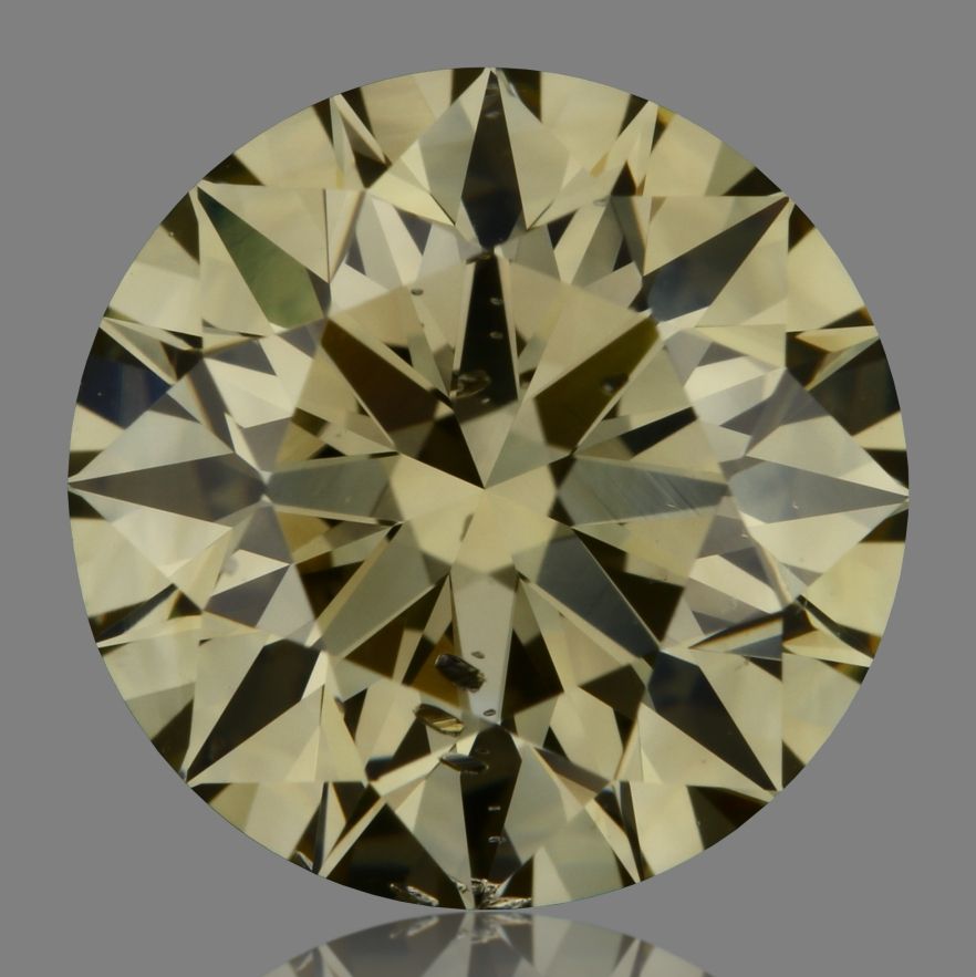 Round Fancy Light Brownish Yellow Natural Diamond 2ct SI2 loose diamond