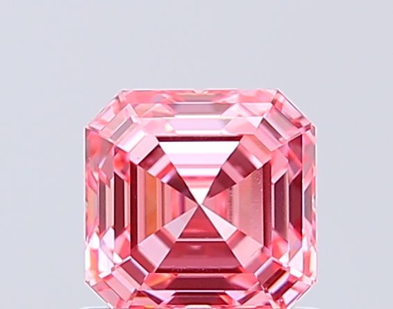 Square Emerald Fancy Vivid Pink Lab-grown Diamond 1.01ct VS1 loose diamond