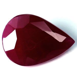 Pear Red Ruby 3ct loose gemstone