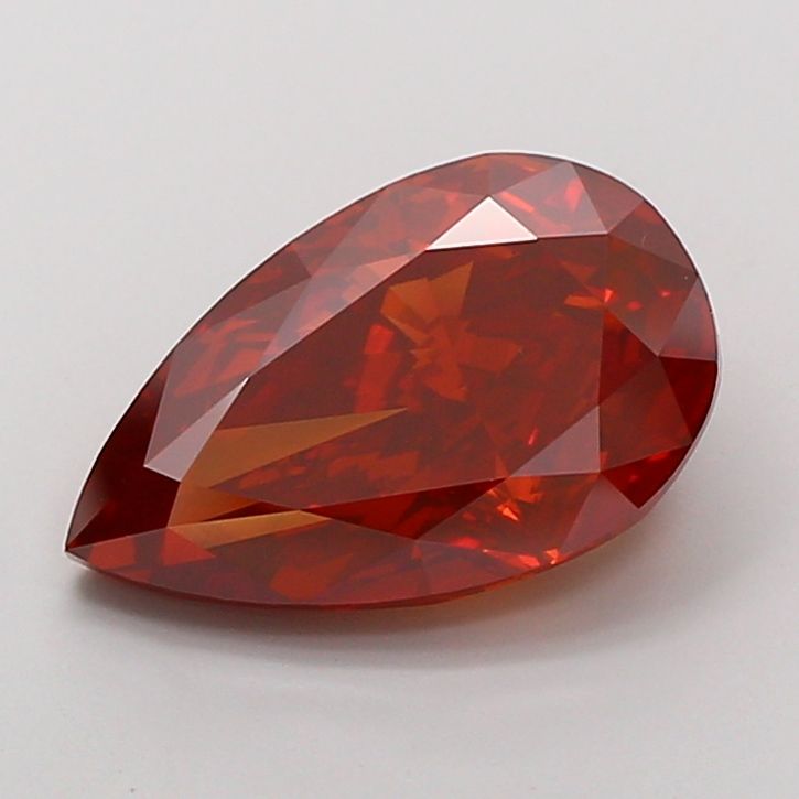 Pear Fancy Deep Orange Lab-grown Diamond 5.05ct VS1 loose diamond