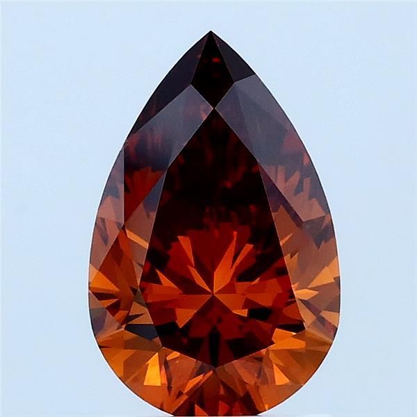 Pear Fancy Deep Orange Lab-grown Diamond 1.51ct VS2 loose diamond