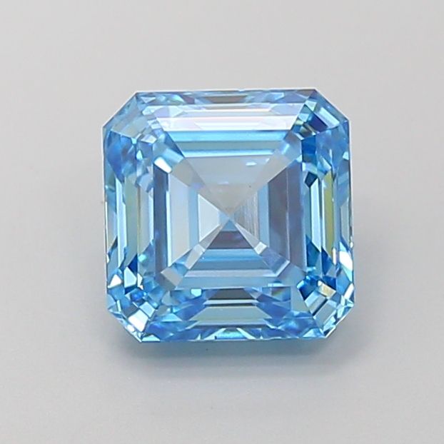Square Emerald Fancy Vivid Blue Lab-grown Diamond 1.86ct VS1 loose diamond
