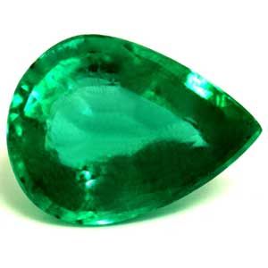 Pear Green Emerald 0.96ct loose gemstone
