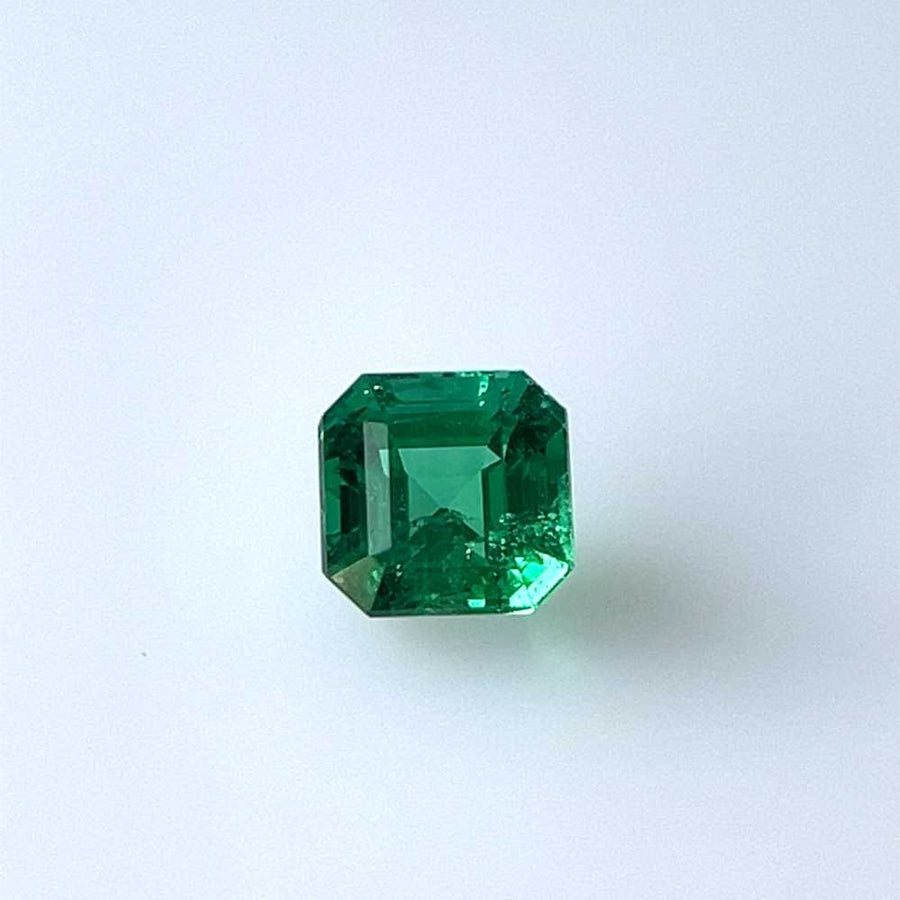 Asscher Green Emerald 1.22ct loose gemstone