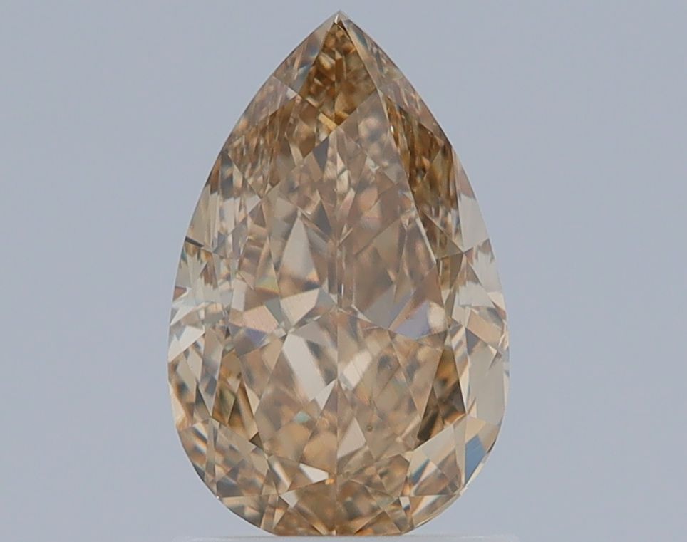 Pear Fancy Yellow Brown Natural Diamond 1.5ct VS2 loose diamond