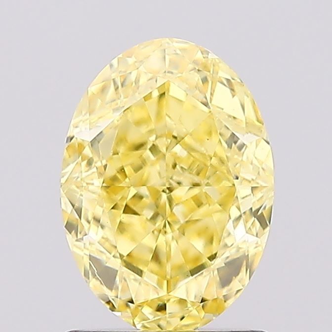 Oval Fancy Vivid Yellow Lab-grown Diamond 1.36ct SI1 loose diamond