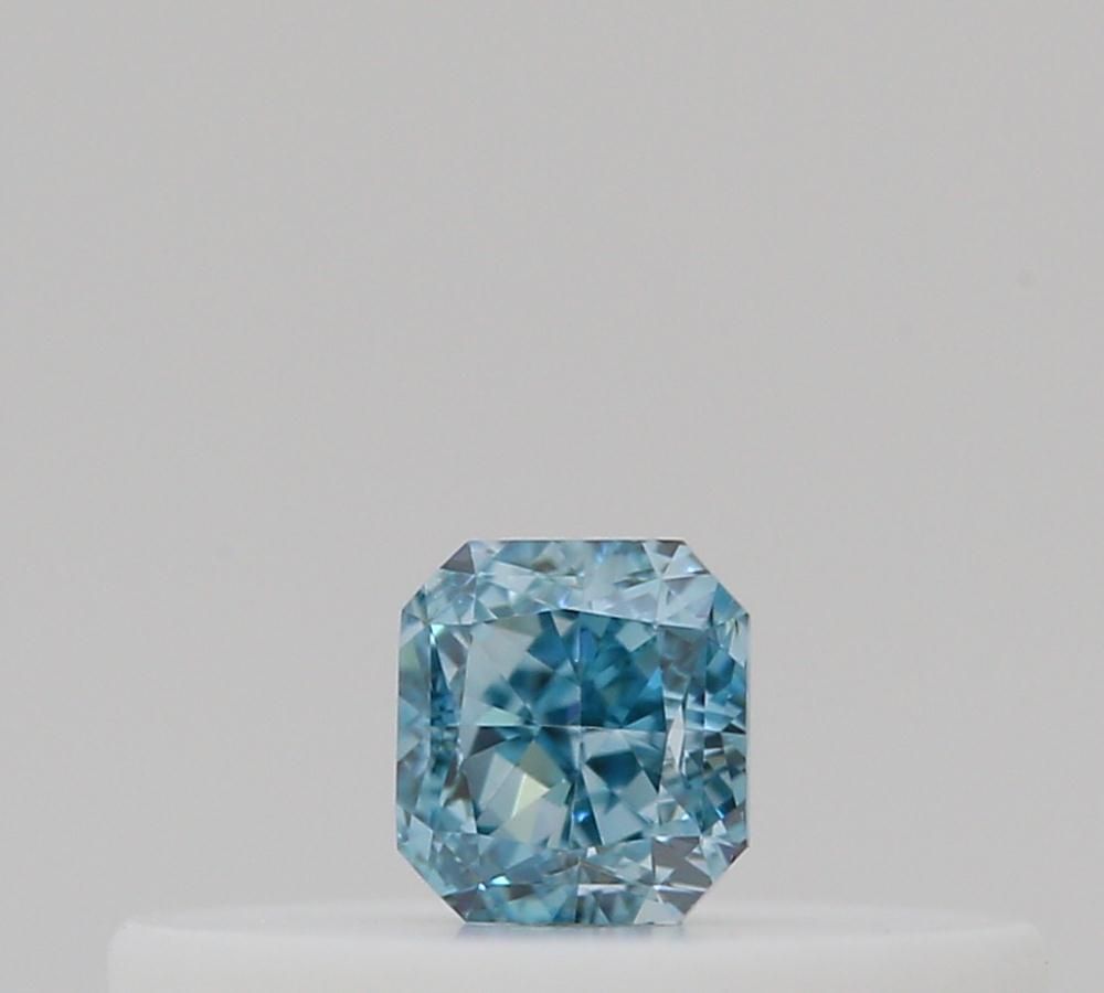 Radiant Fancy Intense Green Blue Natural Diamond 0.09ct loose diamond