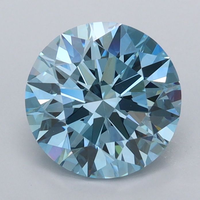 Round Fancy Vivid Blue Lab-grown Diamond 1.52ct VVS1 loose diamond